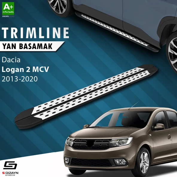 S-Dizayn Dacia Logan 2 MCV TrimLine Gri Yan Basamak 186 Cm 2013-2020 A+ Kalite ürün görseli 1