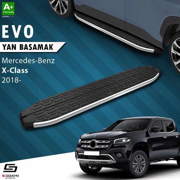 S-Dizayn Mercedes X-Class Evo Krom Yan Basamak 203 Cm 2018-2020 A+ Kalite ürün görseli 1