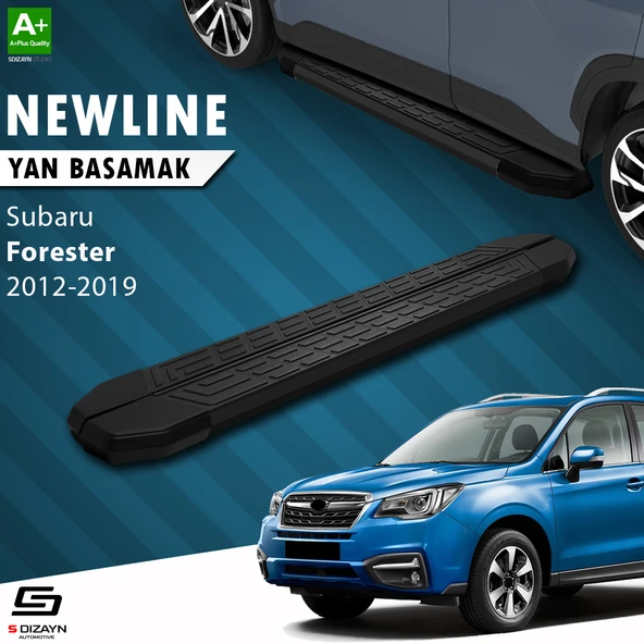S-Dizayn Subaru Forester 4 NewLine Siyah Yan Basamak 183 Cm 2012-2019 A+ Kalite ürün görseli 1