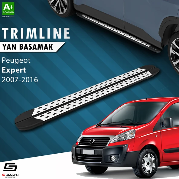 S-Dizayn Peugeot Expert 2 Uzun Şase TrimLine Gri Yan Basamak 230 Cm 2007-2016 A+ Kalite ürün görseli 1