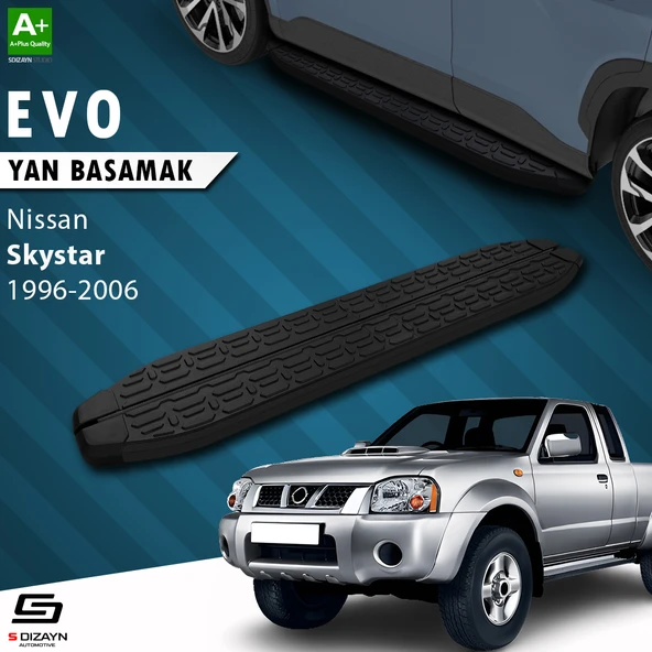 S-Dizayn Nissan Skystar Evo Siyah Yan Basamak 193 Cm 1996-2006 A+ Kalite ürün görseli 1