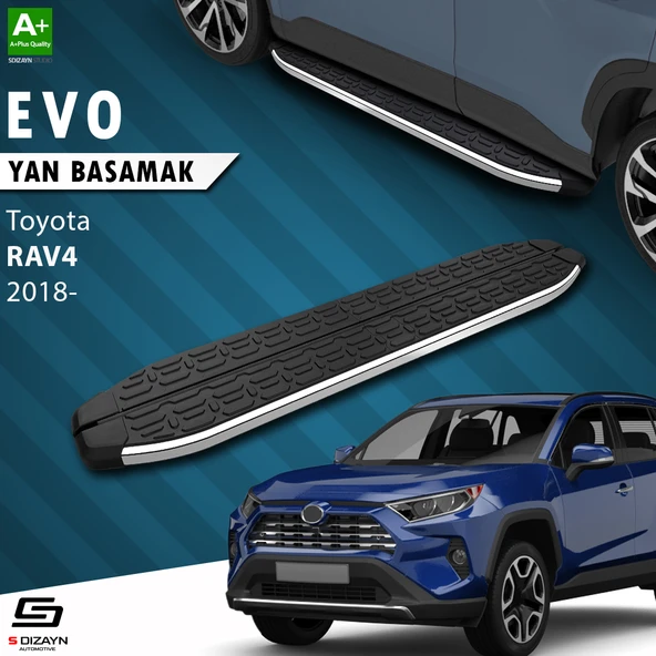 S-Dizayn Toyota RAV 4 5 Evo Krom Yan Basamak 173 Cm 2018 Üzeri A+ Kalite ürün görseli 1