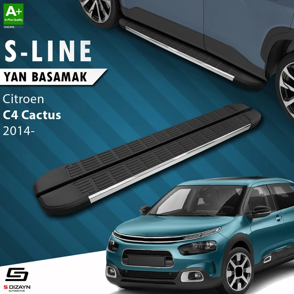 S-Dizayn Citroen C4 Cactus S-Line Krom Yan Basamak 183 Cm 2014 Üzeri A+ Kalite ürün görseli 1