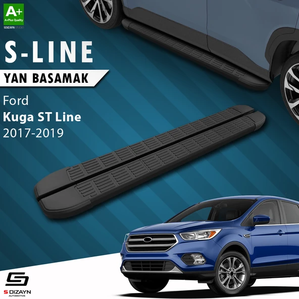 S-Dizayn Ford Kuga 2 ST-Line S-Line Siyah Yan Basamak 183 Cm 2017-2019 A+ Kalite ürün görseli 1