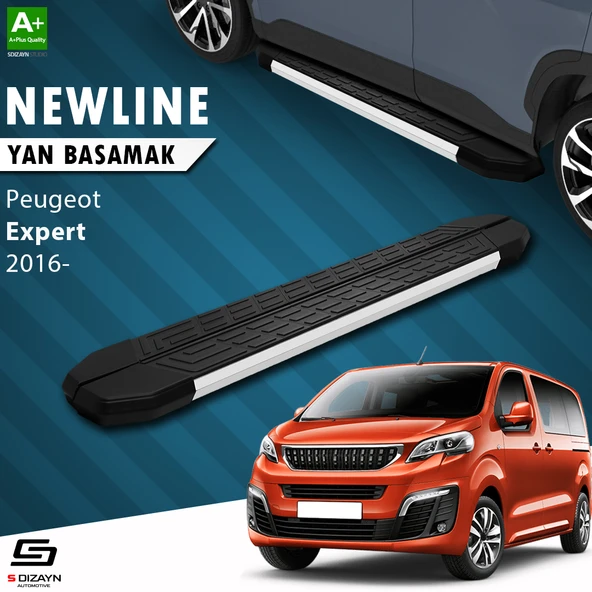 S-Dizayn Peugeot Expert 3 Uzun Şase NewLine Aluminyum Yan Basamak 243 Cm 2016 Üzeri A+ Kalite ürün görseli 1