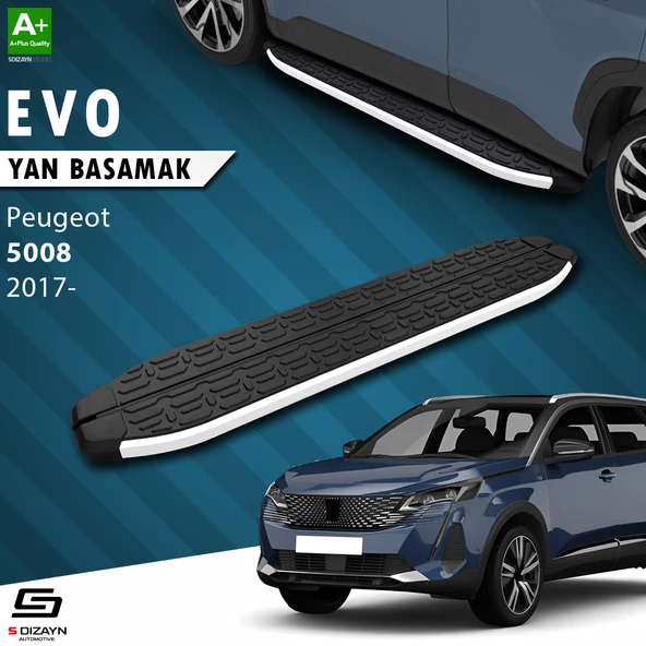 S-Dizayn Peugeot 5008 2 Evo Aluminyum Yan Basamak 203 Cm 2017-2023 A+ Kalite ürün görseli 1