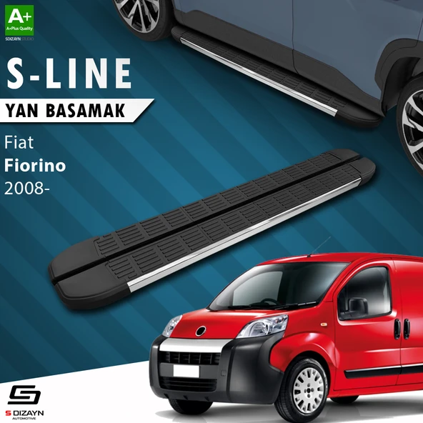 S-Dizayn Fiat Fiorino S-Line Krom Yan Basamak 173 Cm 2008 Üzeri A+ Kalite ürün görseli 1