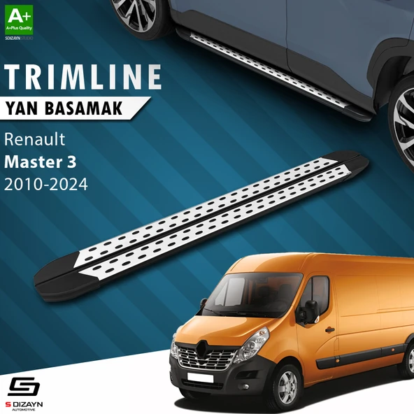 S-Dizayn Renault Master 3 Uzun Şase TrimLine Gri Yan Basamak 349 Cm 2010 Üzeri A+ Kalite ürün görseli 1
