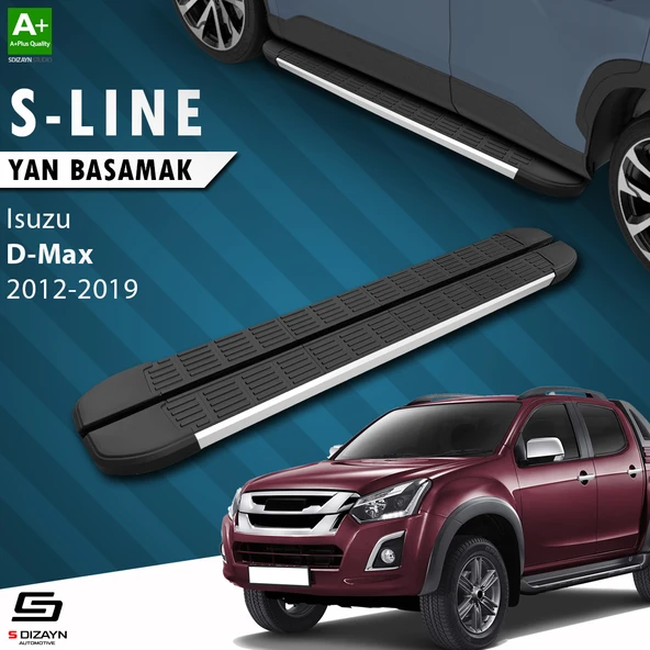 S-Dizayn Isuzu D-Max 2 S-Line Aluminyum Yan Basamak 203 Cm 2012-2019 A+ Kalite ürün görseli 1