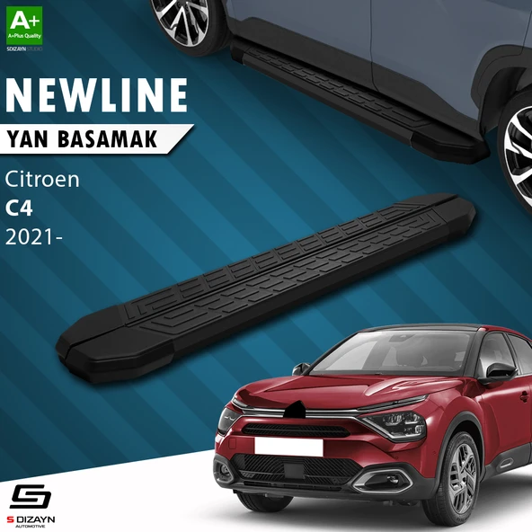 S-Dizayn Citroen C4 3 NewLine Siyah Yan Basamak 183 Cm 2021 Üzeri A+ Kalite ürün görseli 1