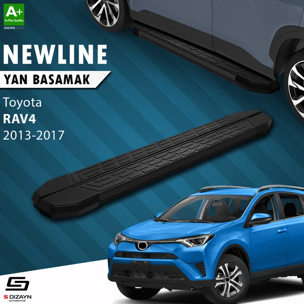 S-Dizayn Toyota Rav 4 4 NewLine Siyah Yan Basamak 173 Cm 2013-2017 A+ Kalite ürün görseli 1