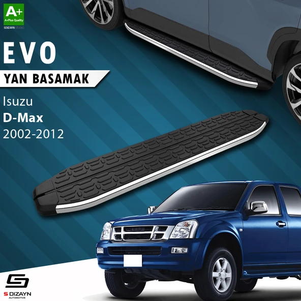 S-Dizayn Isuzu D-Max Evo Krom Yan Basamak 203 Cm 2002-2012 A+ Kalite ürün görseli 1