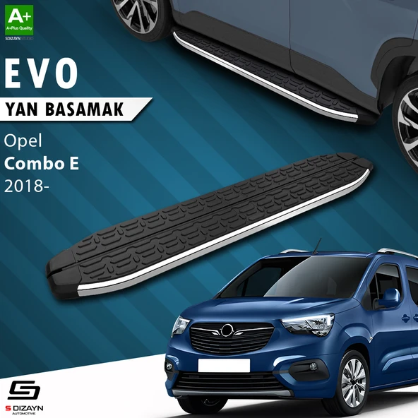 S-Dizayn Opel Combo E Evo Krom Yan Basamak 203 Cm 2018 Üzeri A+ Kalite ürün görseli 1