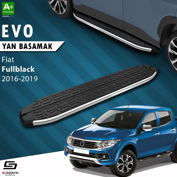 S-Dizayn Fiat Fullback Evo Krom Yan Basamak 193 Cm 2016-2019 A+ Kalite ürün görseli 1