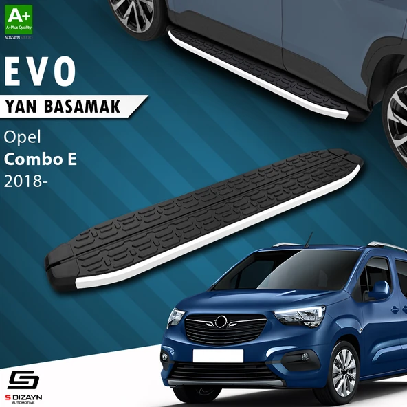 S-Dizayn Opel Combo E Uzun Şase Evo Aluminyum Yan Basamak 213 Cm 2018 Üzeri A+ Kalite ürün görseli 1