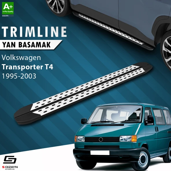 S-Dizayn VW Transporter T4 Uzun Şase TrimLine Gri Yan Basamak 255 Cm 1995-2003 ürün görseli 1