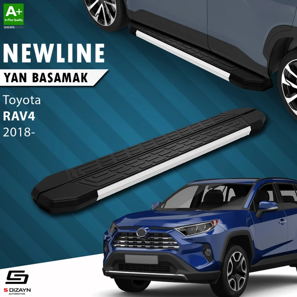 S-Dizayn Toyota RAV 4 5 NewLine Aluminyum Yan Basamak 173 Cm 2018 Üzeri A+ Kalite ürün görseli 1