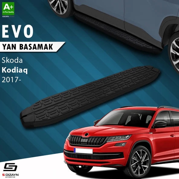 S-Dizayn Skoda Kodiaq Evo Siyah Yan Basamak 193 Cm 2017-2023 A+ Kalite ürün görseli 1