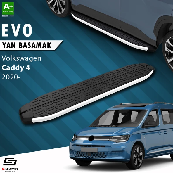 S-Dizayn VW Caddy 4 Evo Aluminyum Yan Basamak 193 Cm 2020 Üzeri A+ Kalite ürün görseli 1