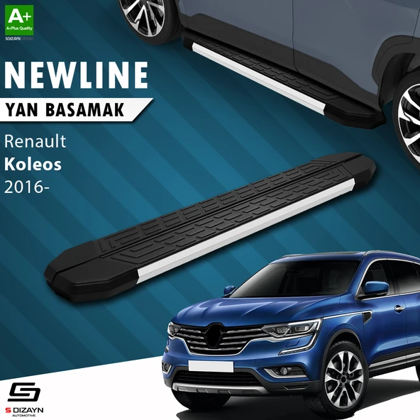 S-Dizayn Renault Koleos 2 NewLine Aluminyum Yan Basamak 163 Cm 2016 Üzeri A+ Kalite ürün görseli 1