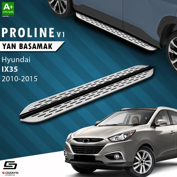 S-Dizayn Hyundai IX-35 OEM Still Pro V1 Aluminyum Yan Basamak 173 Cm 2010-2015 A+ Kalite ürün görseli 1