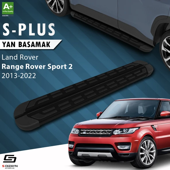 S-Dizayn Land Rover Range Rover Sport 2 S-Plus Siyah Yan Basamak 193 Cm 2013-2022 A+ Kalite ürün görseli 1