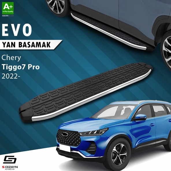 S-Dizayn Chery Tiggo7 Pro Evo Krom Yan Basamak 183 Cm 2022 Üzeri A+ Kalite ürün görseli 1