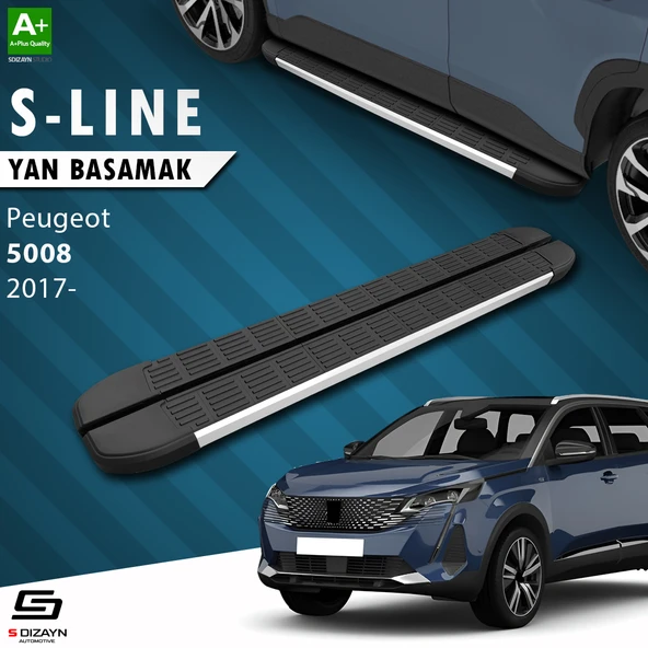 S-Dizayn Peugeot 5008 2 S-Line Aluminyum Yan Basamak 203 Cm 2017-2023 A+ Kalite ürün görseli 1