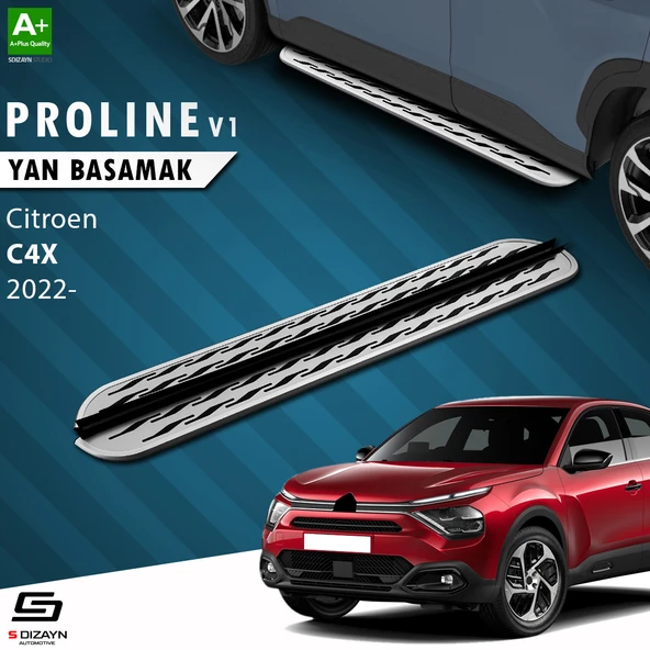 S-Dizayn Citroen C4 X OEM Still Pro V2 Aluminyum Yan Basamak 183 Cm 2022 Üzeri A+ Kalite ürün görseli 1