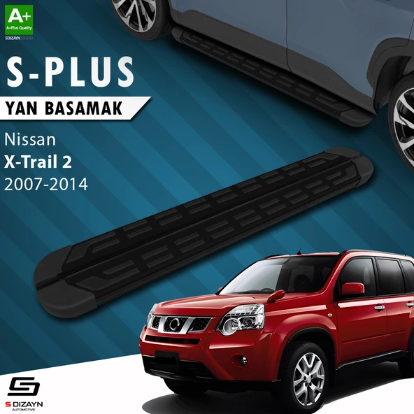 S-Dizayn Nissan X-Trail T31 S-Plus Siyah Yan Basamak 173 Cm 2007-2014 A+ Kalite ürün görseli 1