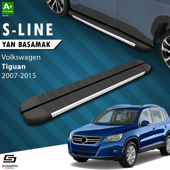 S-Dizayn VW Tiguan S-Line Aluminyum Yan Basamak 173 Cm 2007-2015 A+ Kalite ürün görseli 1