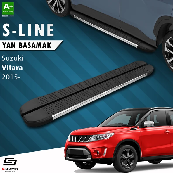 S-Dizayn Suzuki Vitara 4 S-Line Krom Yan Basamak 163 Cm 2015 Üzeri A+ Kalite ürün görseli 1