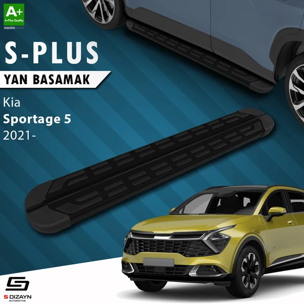 S-Dizayn Kia Sportage 5 S-Plus Siyah Yan Basamak 173 Cm 2021 Üzeri A+ Kalite ürün görseli 1
