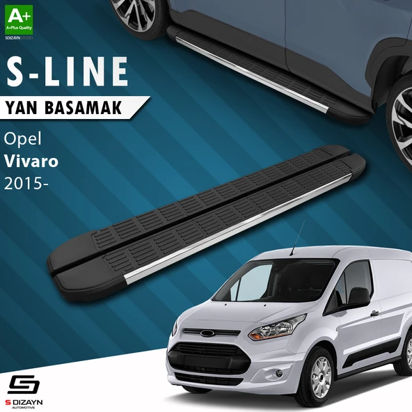 S-Dizayn Opel Vivaro B Kısa Şase S-Line Krom Yan Basamak 223 Cm 2015-2018 A+ Kalite ürün görseli 1