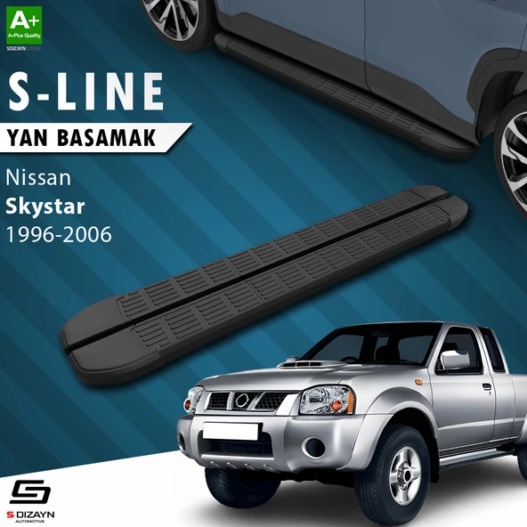 S-Dizayn Nissan Skystar S-Line Siyah Yan Basamak 193 Cm 1996-2006 A+ Kalite ürün görseli 1