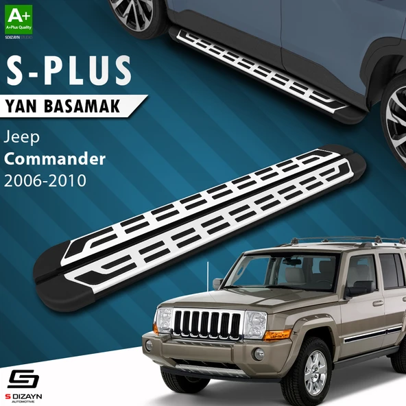 S-Dizayn Jeep Commander S-Plus Gri Yan Basamak 173 Cm 2006-2010 A+ Kalite ürün görseli 1