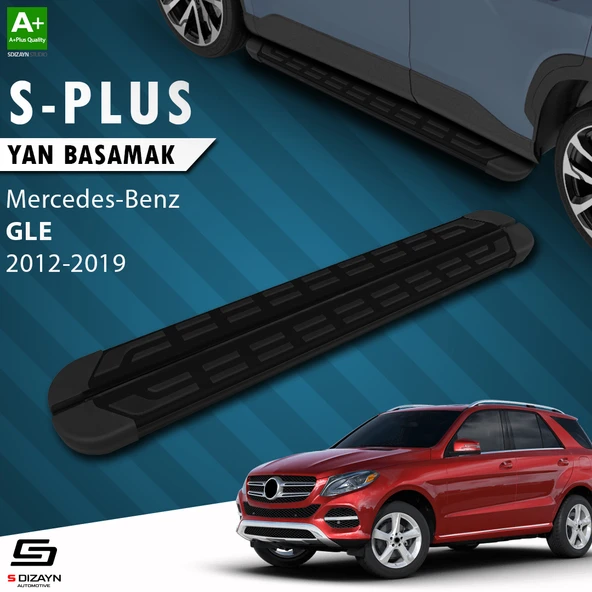 S-Dizayn Mercedes GLE W166 S-Plus Siyah Yan Basamak 193 Cm 2012-2019 A+ Kalite ürün görseli 1