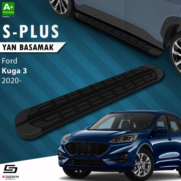 S-Dizayn Ford Kuga 3 S-Plus Siyah Yan Basamak 183 Cm 2020 Üzeri A+ Kalite ürün görseli 1