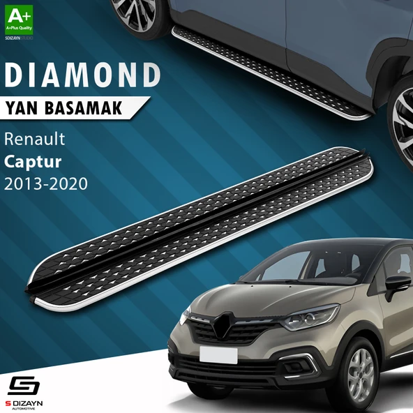 S-Dizayn Renault Captur Diamond Krom Yan Basamak 173 Cm 2013-2020 A+ Kalite ürün görseli 1