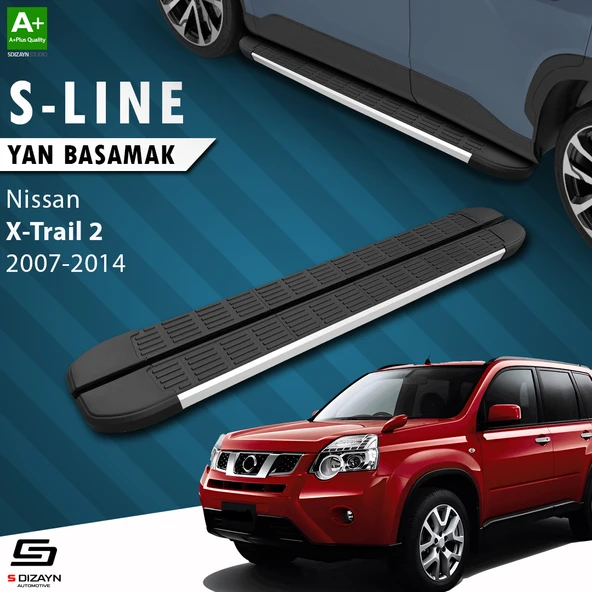 S-Dizayn Nissan X-Trail T31 S-Line Aluminyum Yan Basamak 173 Cm 2007-2014 A+ Kalite ürün görseli 1