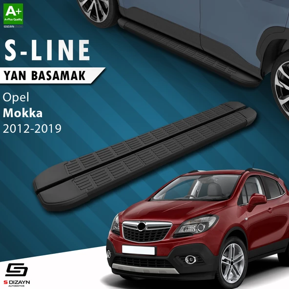 S-Dizayn Opel Mokka S-Line Siyah Yan Basamak 163 Cm 2012-2019 A+ Kalite ürün görseli 1