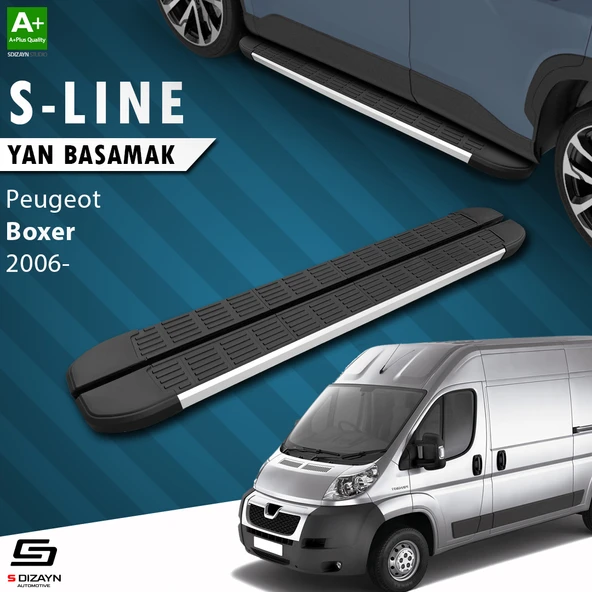 S-Dizayn Peugeot Boxer 3 Kısa Şase S-Line Aluminyum Yan Basamak 203 Cm 2006 Üzeri A+ Kalite ürün görseli 1