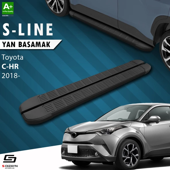 S-Dizayn Toyota C-HR S-Line Siyah Yan Basamak 173 Cm 2016-2023 A+ Kalite ürün görseli 1