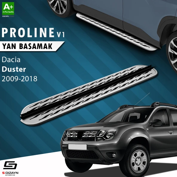 S-Dizayn Dacia Duster OEM Still Pro V2 Aluminyum Yan Basamak 173 Cm 2009-2018 A+ Kalite ürün görseli 1