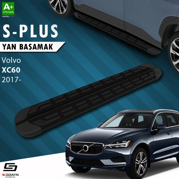 S-Dizayn Volvo Xc60 2 S-Plus Siyah Yan Basamak 193 Cm 2017 Üzeri A+ Kalite ürün görseli 1