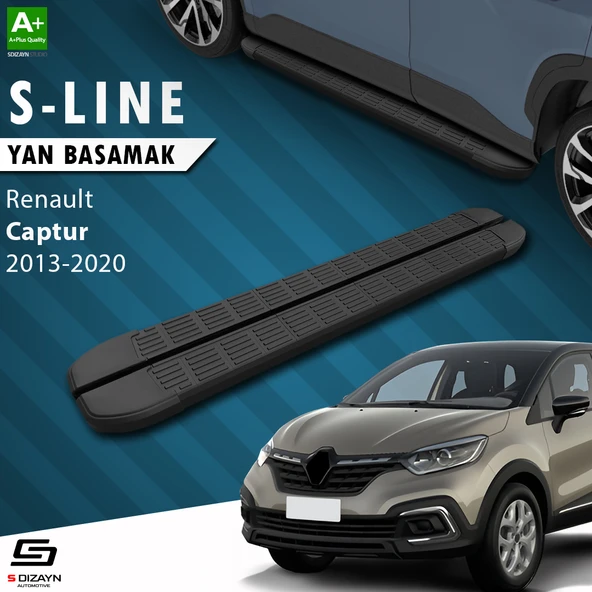 S-Dizayn Renault Captur S-Line Siyah Yan Basamak 173 Cm 2013-2020 A+ Kalite ürün görseli 1