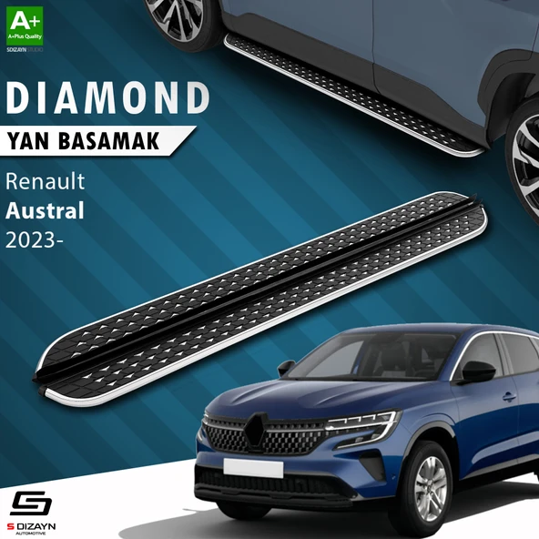 S-Dizayn Renault Austral Diamond Krom Yan Basamak 183 Cm 2023 Üzeri A+ Kalite ürün görseli 1