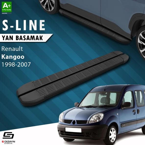 S-Dizayn Renault Kangoo S-Line Siyah Yan Basamak 183 Cm 1998-2007 A+ Kalite ürün görseli 1