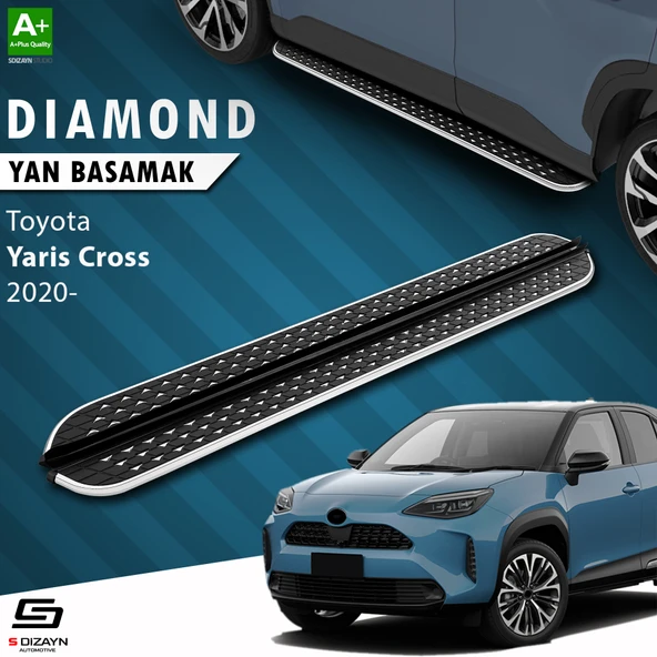 S-Dizayn Toyota Yaris Cross Diamond Krom Yan Basamak 183 Cm 2020 Üzeri A+ Kalite ürün görseli 1
