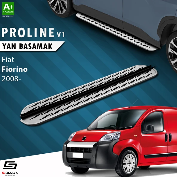 S-Dizayn Fiat Fiorino OEM Still Pro V2 Aluminyum Yan Basamak 173 Cm 2008 Üzeri A+ Kalite ürün görseli 1